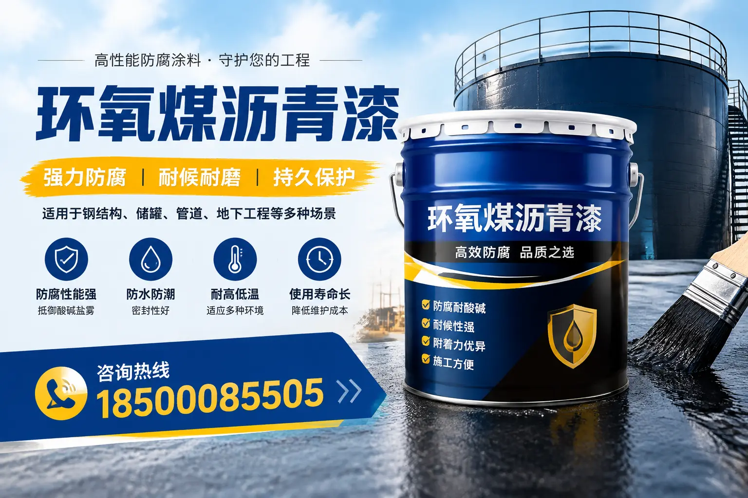 环氧煤沥青漆在工业中的应用，固原企业的选择